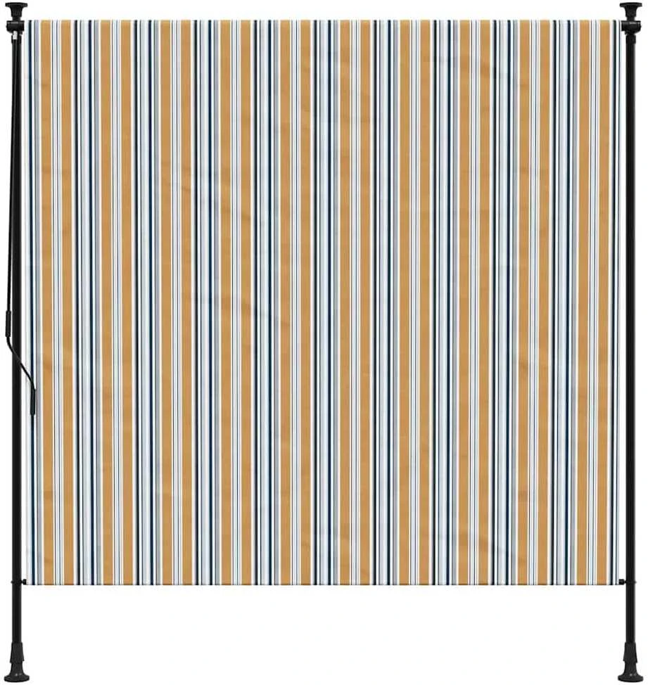 Lauko roletas, geltonas/baltas, 200x270cm, audinys ir plienas