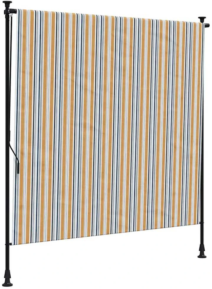Lauko roletas, geltonas/baltas, 200x270cm, audinys ir plienas