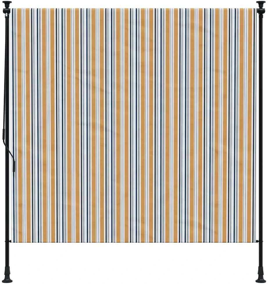 Lauko roletas, geltonas/baltas, 200x270cm, audinys ir plienas