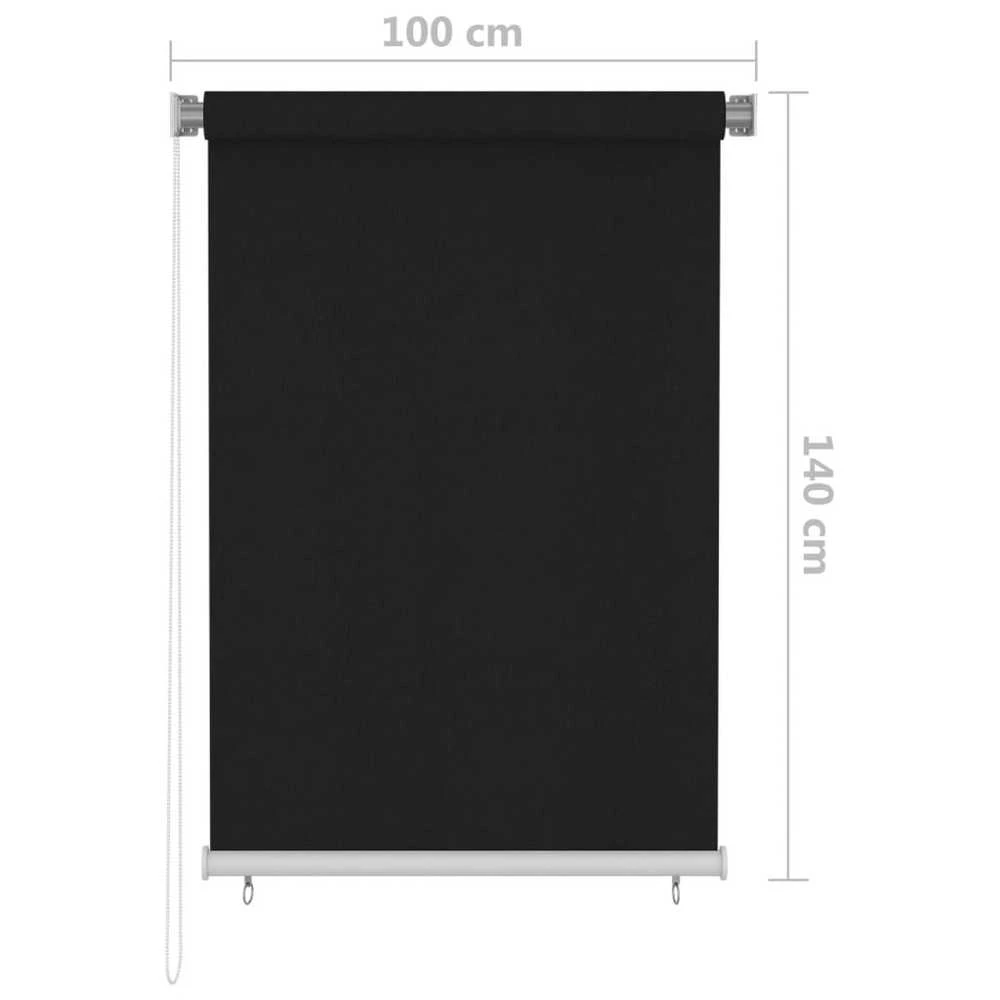 Lauko roletas, 105 (plotis) x 140 (aukštis) cm, juodos spalvos