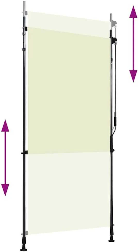 Lauko roletas, kreminės spalvos, 100x270cm