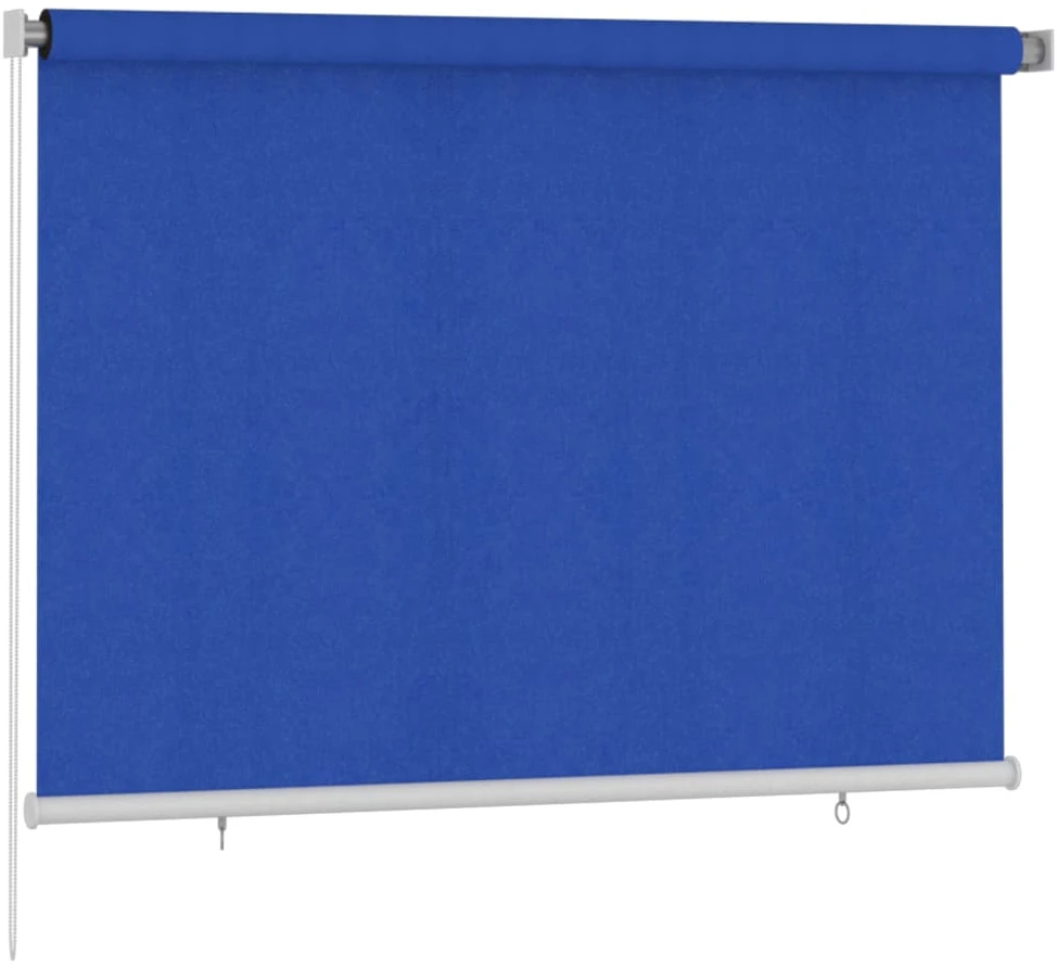 Lauko roletas, 205 (plotis) x 140 (aukštis) cm, mėlynos spalvos, HDPE