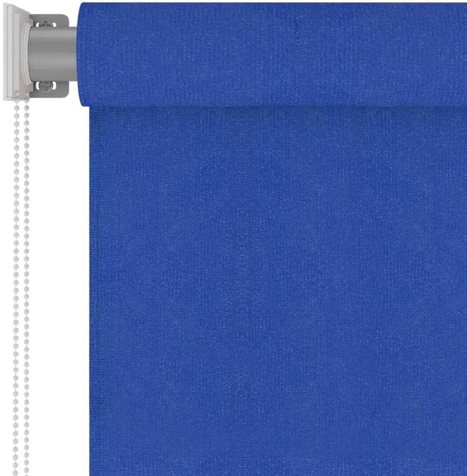 Lauko roletas, 225 (plotis) x 140 (aukštis) cm, mėlynos spalvos, HDPE