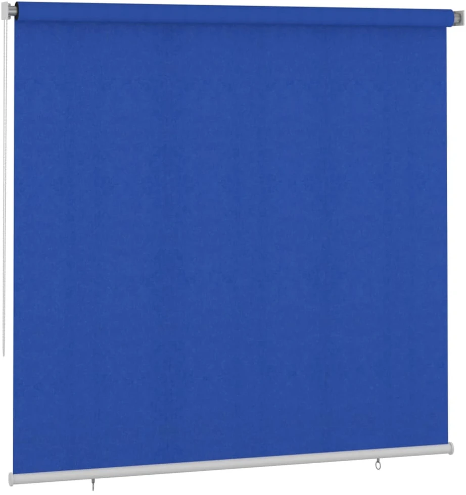 Lauko roletas, 245 (plotis) x 230 (aukštis) cm, mėlynos spalvos, HDPE