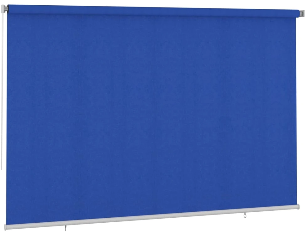 Lauko roletas, 355 (plotis) x 230 (aukštis) cm, mėlynos spalvos, HDPE