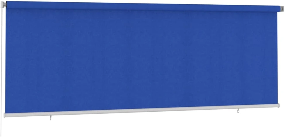 Lauko roletas, 405 (plotis) x 140 (aukštis) cm, mėlynos spalvos, HDPE