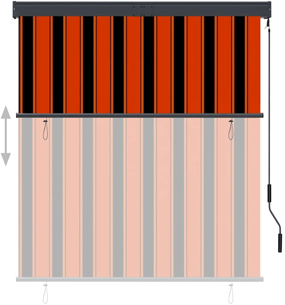 Lauko roletas, oranžinės ir rudos spalvų, 140x250cm