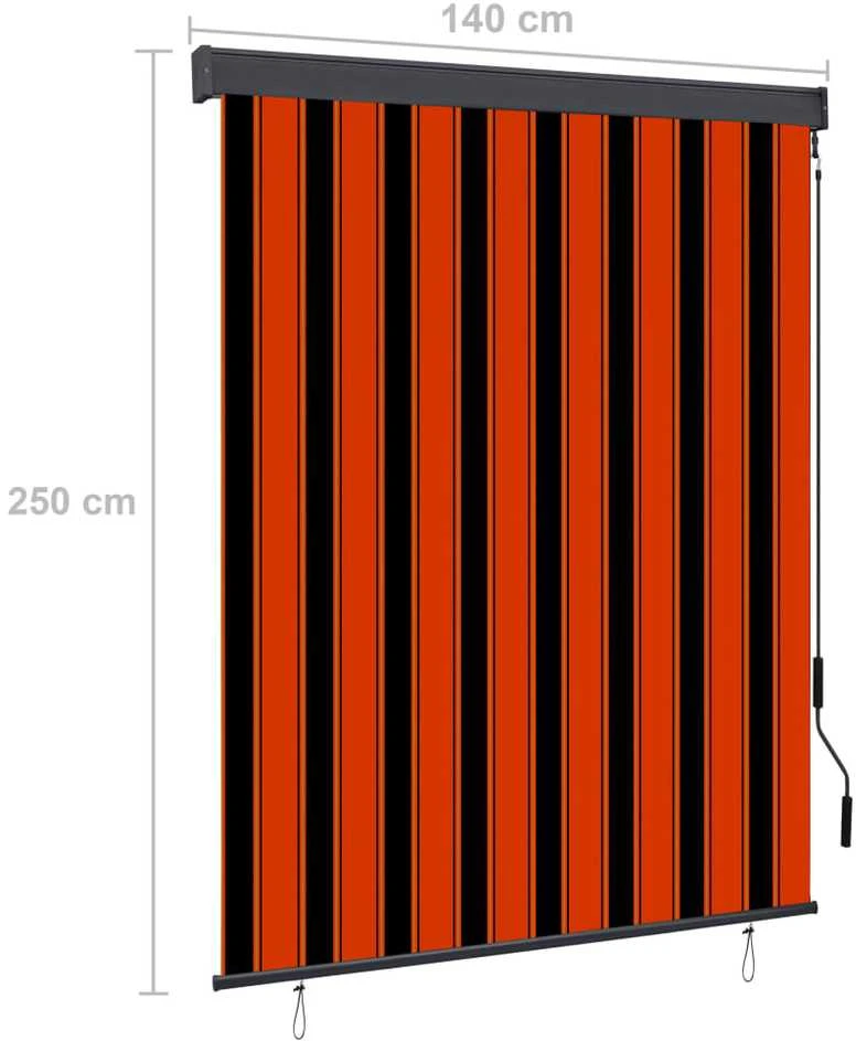 Lauko roletas, oranžinės ir rudos spalvų, 140x250cm