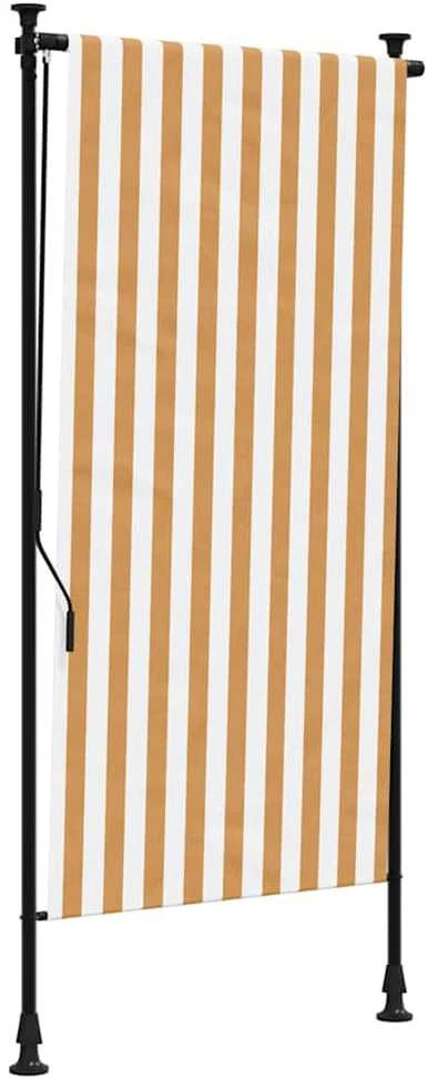 Lauko roletas, oranžinis/baltas, 100x270cm, audinys ir plienas