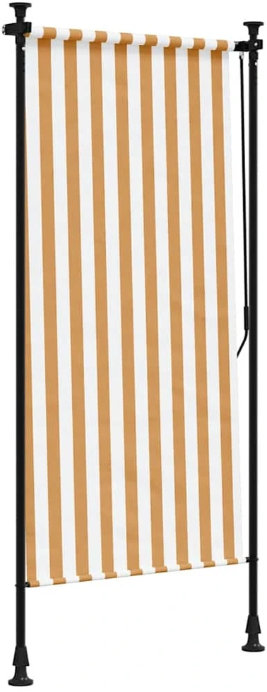 Lauko roletas, oranžinis/baltas, 100x270cm, audinys ir plienas
