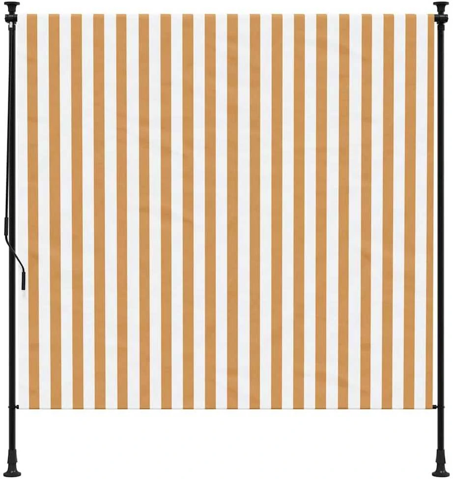 Lauko roletas, oranžinis/baltas, 200x270cm, audinys ir plienas