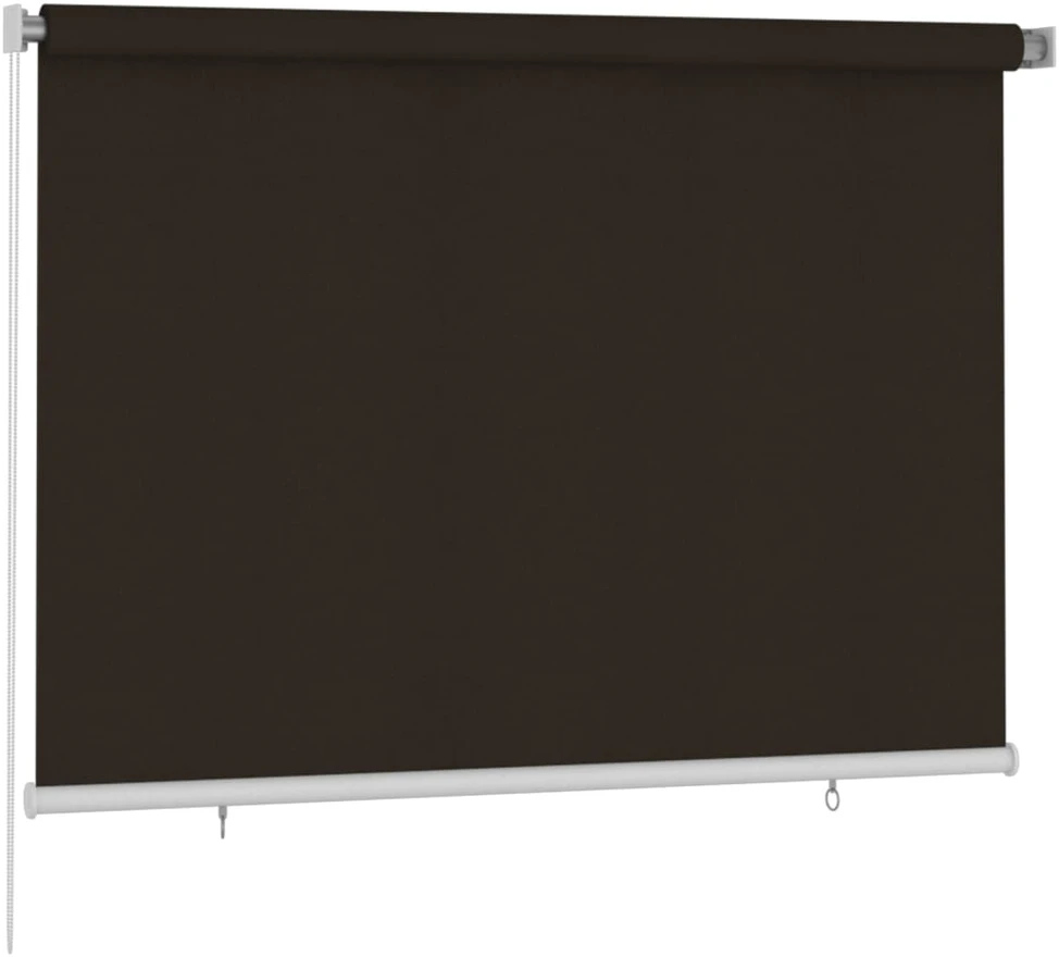 Lauko roletas, 205 (plotis) x 140 (aukštis) cm, rudos spalvos, HDPE