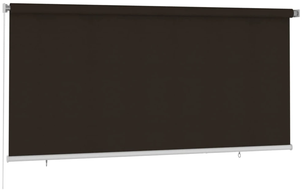 Lauko roletas, 305 (plotis) x 140 (aukštis) cm, rudos spalvos, HDPE