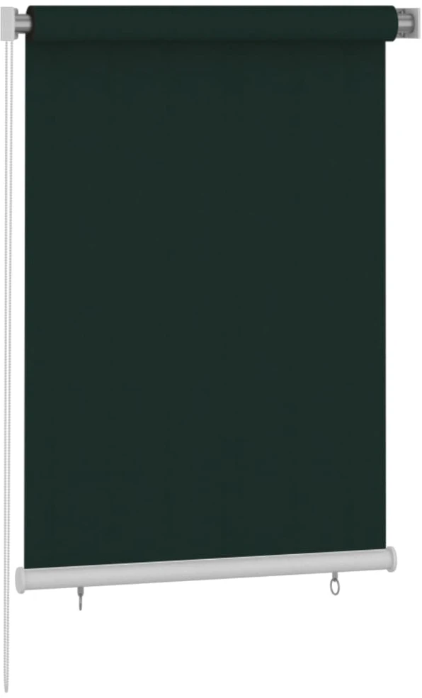 Lauko roletas, 105 (plotis) x 140 (aukštis) cm, tamsiai žalios spalvos, HDPE