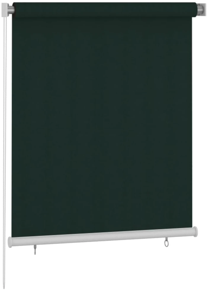 Lauko roletas, 125 (plotis) x 140 (aukštis) cm, tamsiai žalios spalvos, HDPE