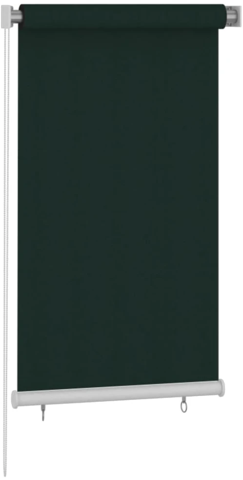 Lauko roletas, 85 (plotis) x 140 (aukštis) cm, tamsiai žalios spalvos, HDPE