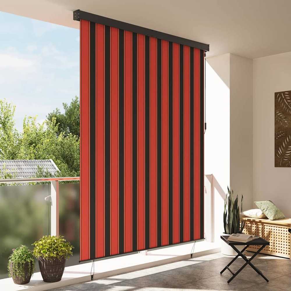 Roletas Oranžinė ir ruda 220 x 250 cm Audinys ir aliuminis