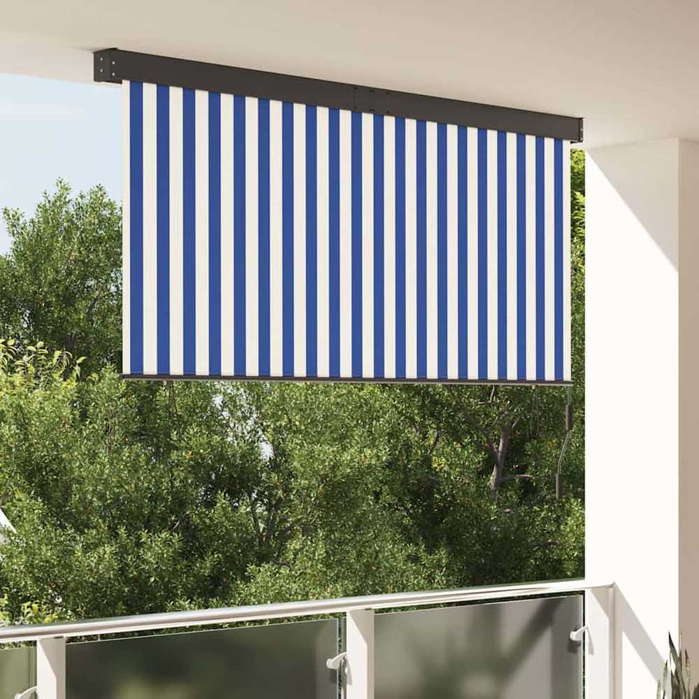 Roletas Mėlyna ir balta 220 x 250 cm Audinys ir aliuminis