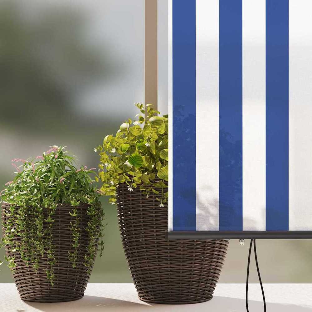 Roletas Mėlyna ir balta 220 x 250 cm Audinys ir aliuminis