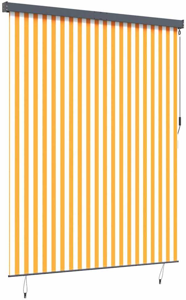Roletas Balta ir oranžinė 220 x 250 cm Audinys ir aliuminis