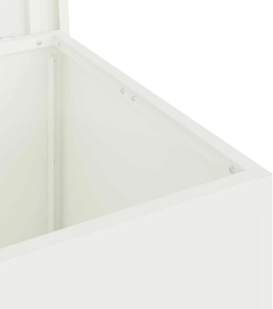 Sodo saugojimo pagalvių dėžė Galvanizuotas plienas 117 L Balta