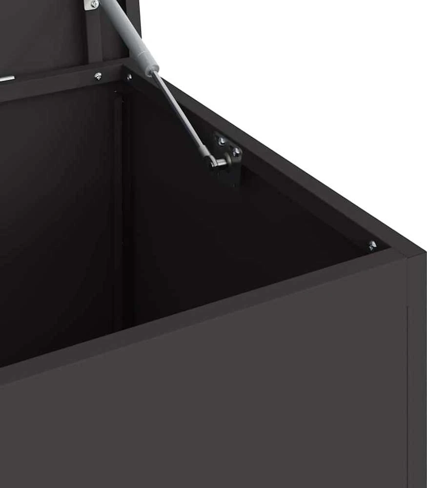 Sodo saugojimo pagalvių dėžė Galvanizuotas plienas 220 L Juoda
