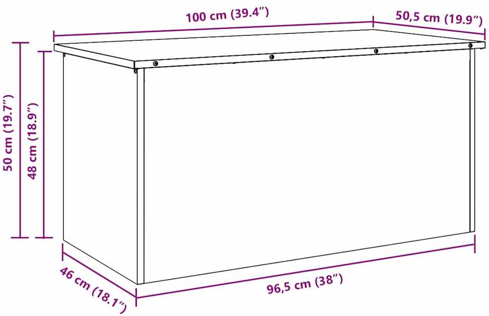 Sodo saugojimo pagalvių dėžė Galvanizuotas plienas 220 L