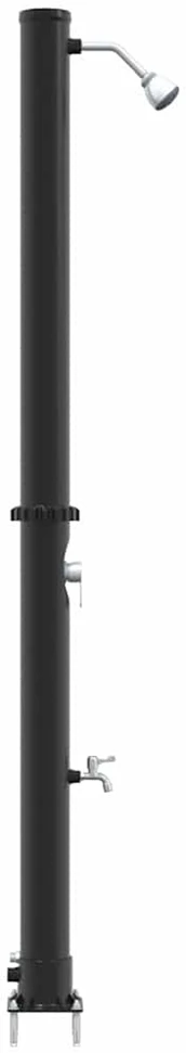 Lauko saulės dušas 20 l PVC ir aliuminis Juoda
