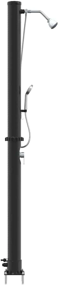 Lauko saulės dušas 20 l PVC ir aliuminis Juoda