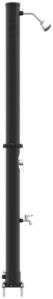 Lauko saulės dušas 20 l PVC ir aliuminis Juoda