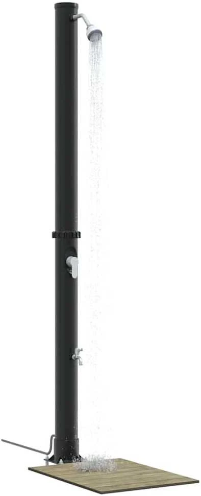 Lauko saulės dušas 20 l PVC ir aliuminis Juoda