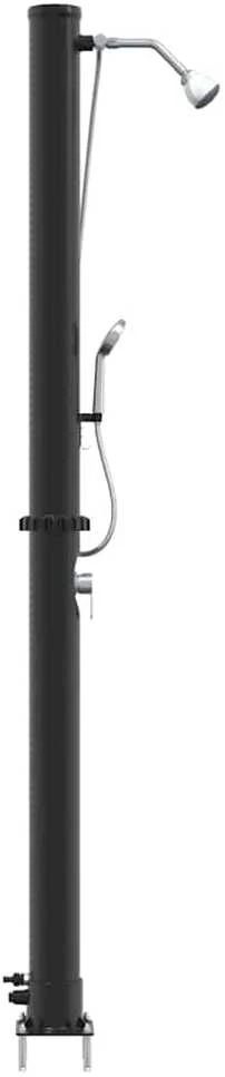 Lauko saulės dušas 20 l PVC ir aliuminis Juoda