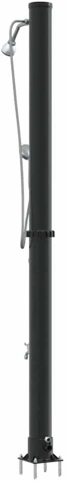 Lauko saulės dušas 20 l PVC ir aliuminis Juoda