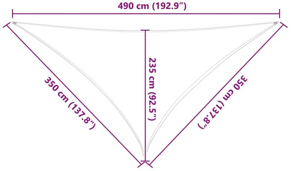 Saulės burė 3,5 x 3,5 x 4,9 m 100% poliesteris Oksfordas