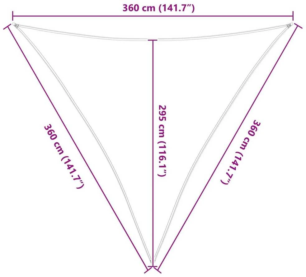 Saulės burė 3,6 x 3,6 x 3,6 m 100% poliesteris Oksfordas