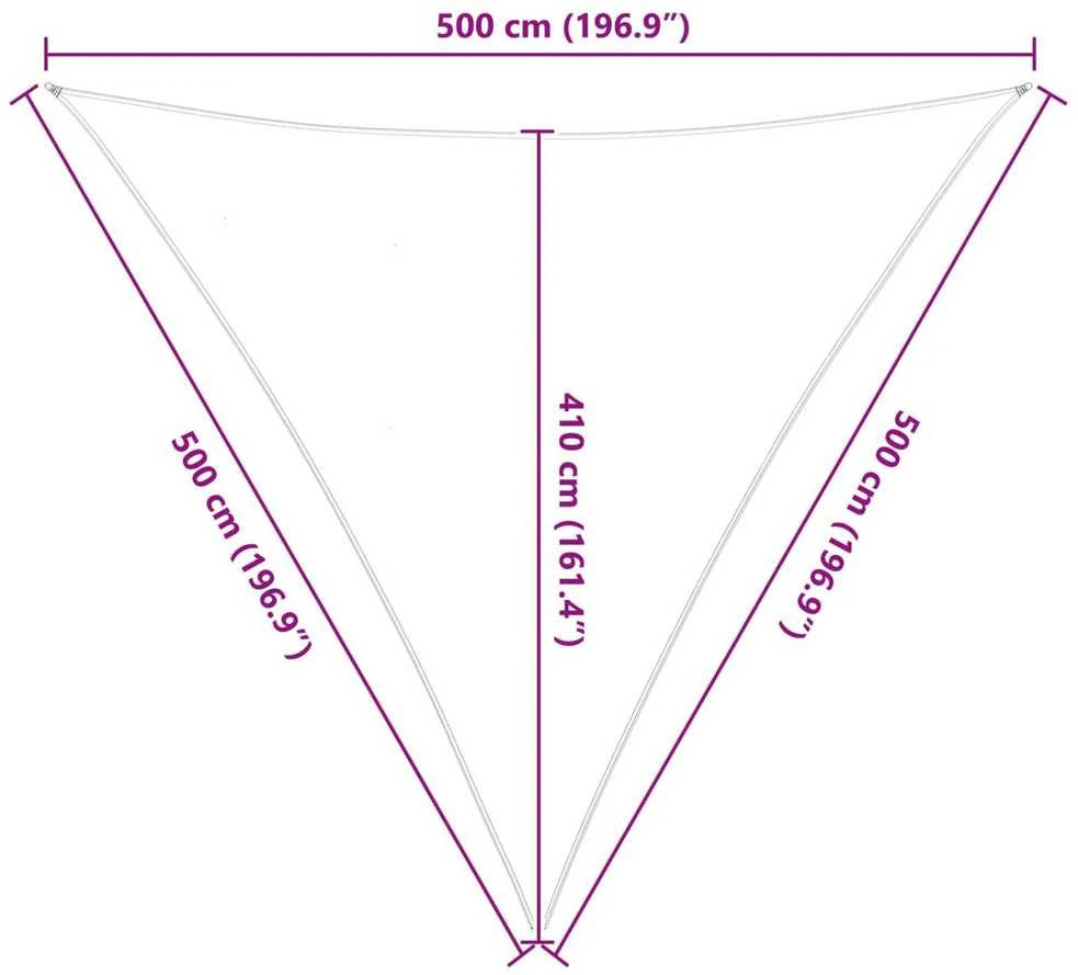 Saulės burė 5 x 5 x 5 m 100% poliesteris Oksfordas Trikampio