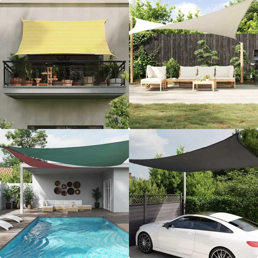Saulės burė 3,5 x 3,5 x 4,9 m 100% poliesteris Oksfordas