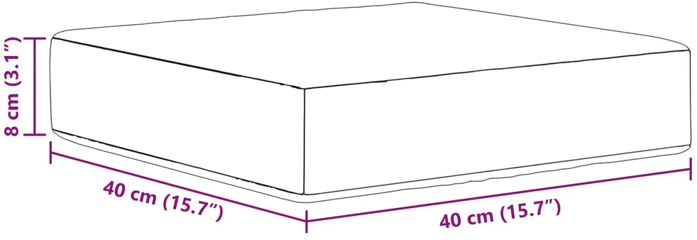 Lauko Sėdimosios Pagalvė 100% poliesteris Taupe 40 x 40 x 8 cm