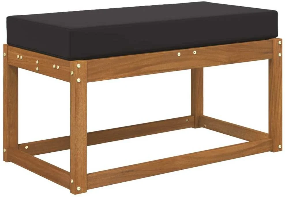 Lauko Sėdimosios Pagalvė 100% poliesteris Juoda 80 x 40 x 8 cm