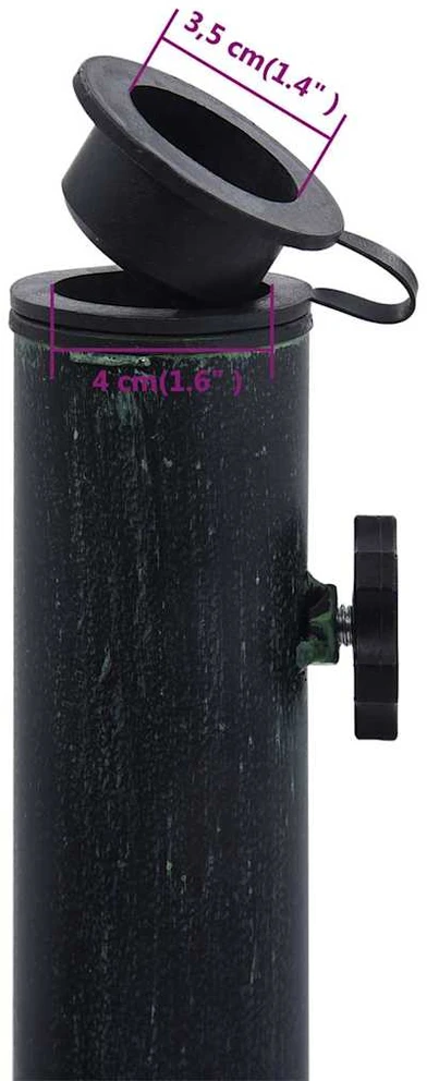 Lauko skėčio pagrindas, žalios spalvos, 9kg, 40cm, ketus