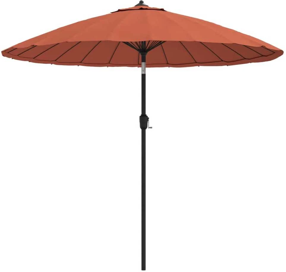 Lauko skėtis nuo saulės su aliuminio stulpu, terakota, 270cm