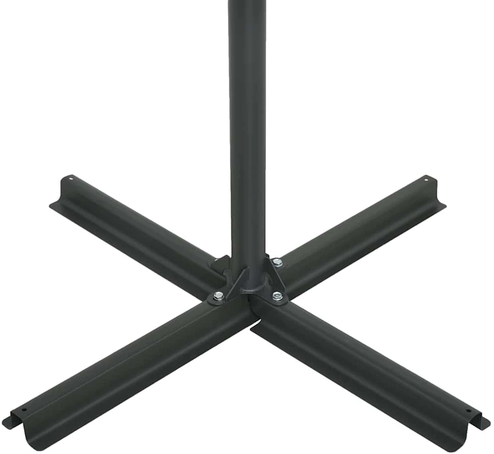 Lauko skėtis nuo saulės su aliuminio stulpu, mėlynas, 460x270cm