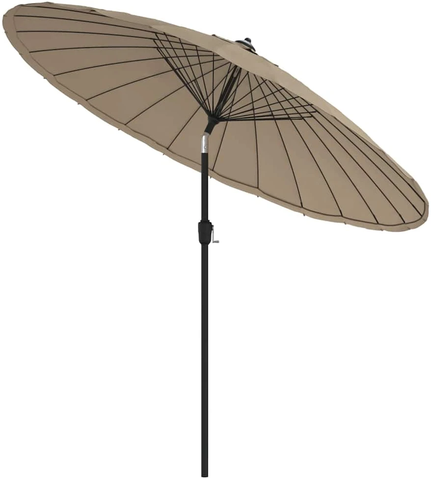 Lauko skėtis nuo saulės su aliuminio stulpu, taupe, 270cm