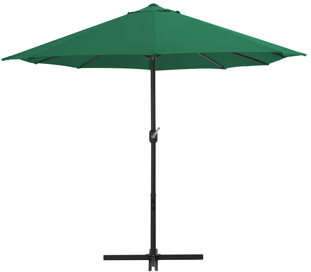 Lauko skėtis nuo saulės su aliuminio stulpu, žalias, 460x270cm