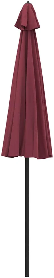 Lauko skėtis nuo saulės su aliuminio stulpu, raudonas, 250cm