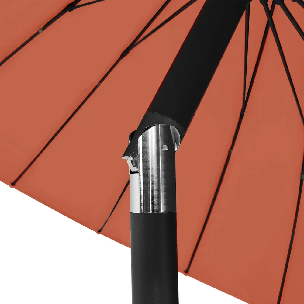 Lauko skėtis nuo saulės su aliuminio stulpu, terakota, 270cm