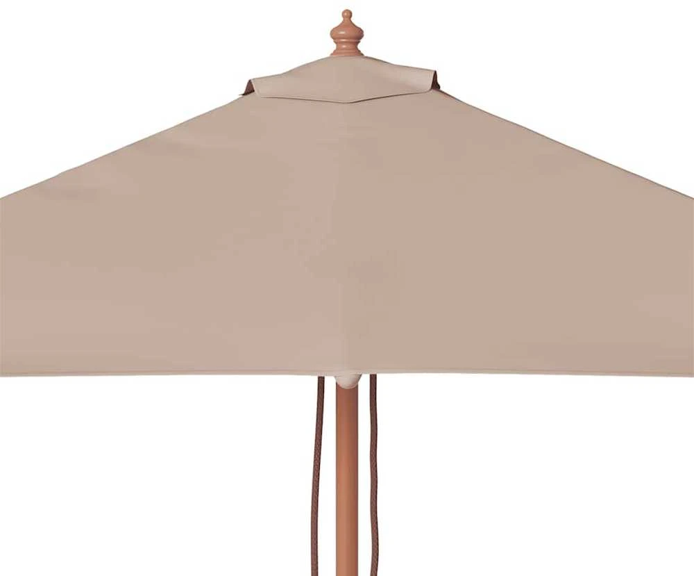 Lauko skėtis nuo saulės su mediniu stulpu, taupe, 150x200cm