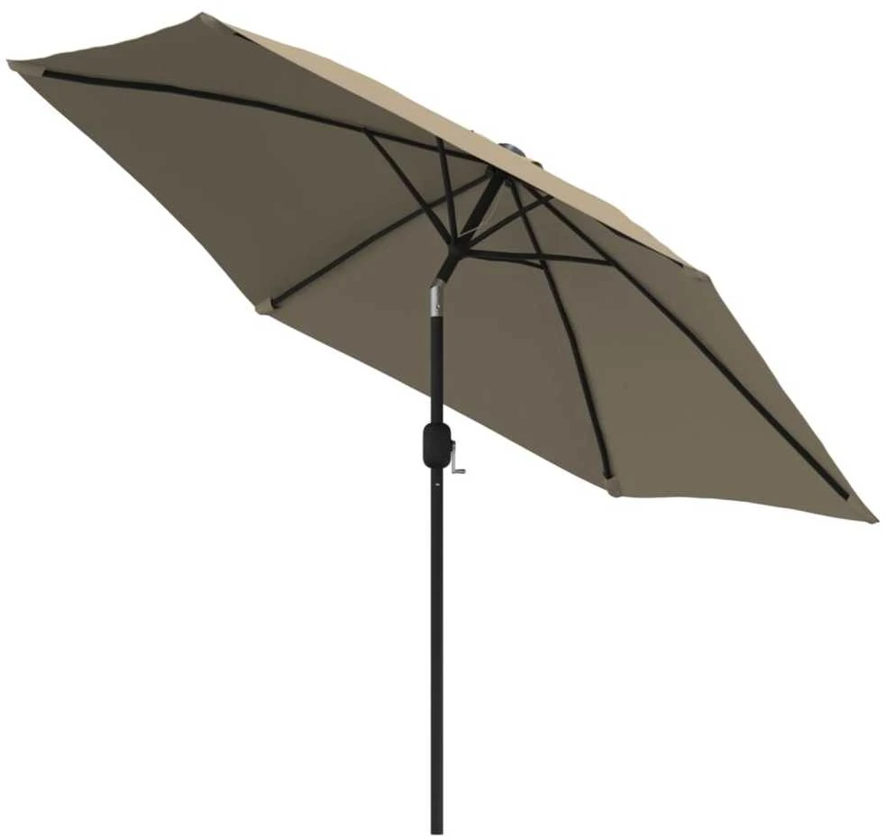 Lauko skėtis su metaliniu stulpu, 300 cm, taupe spalvos