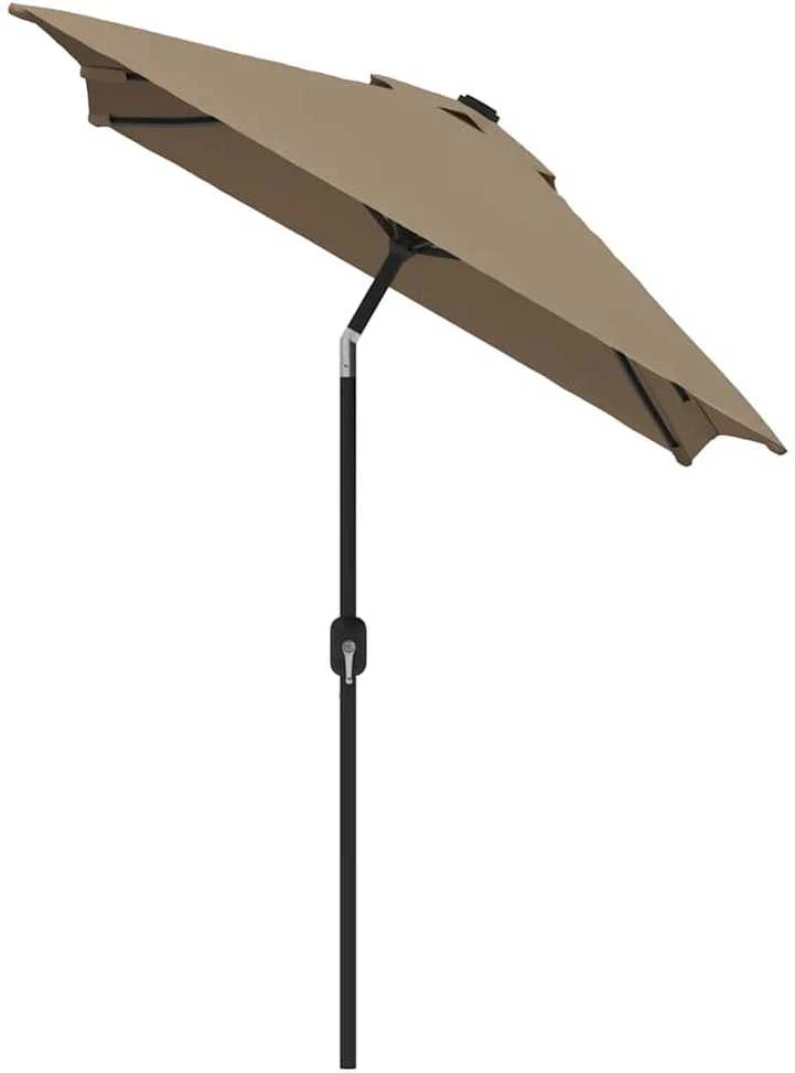 Lauko skėtis nuo saulės su metaliniu stulpu, taupe, 300x200cm