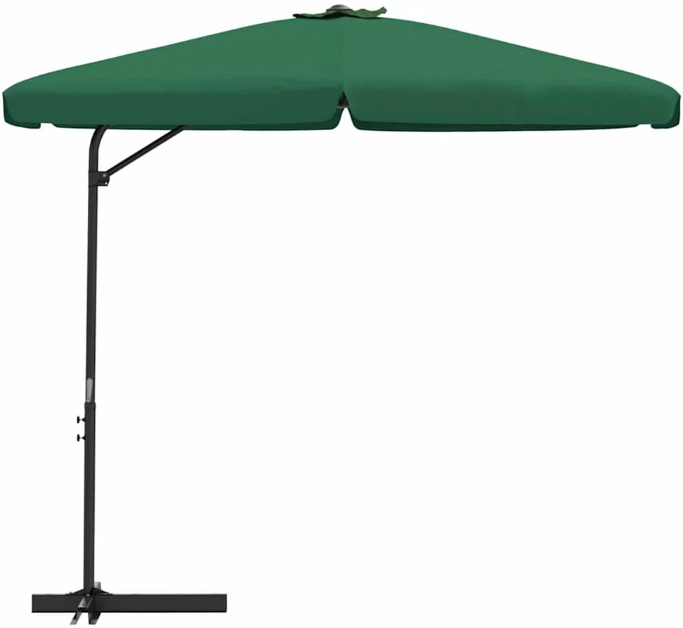 Lauko skėtis su plieniniu stulpu, žalios spalvos, 300cm
